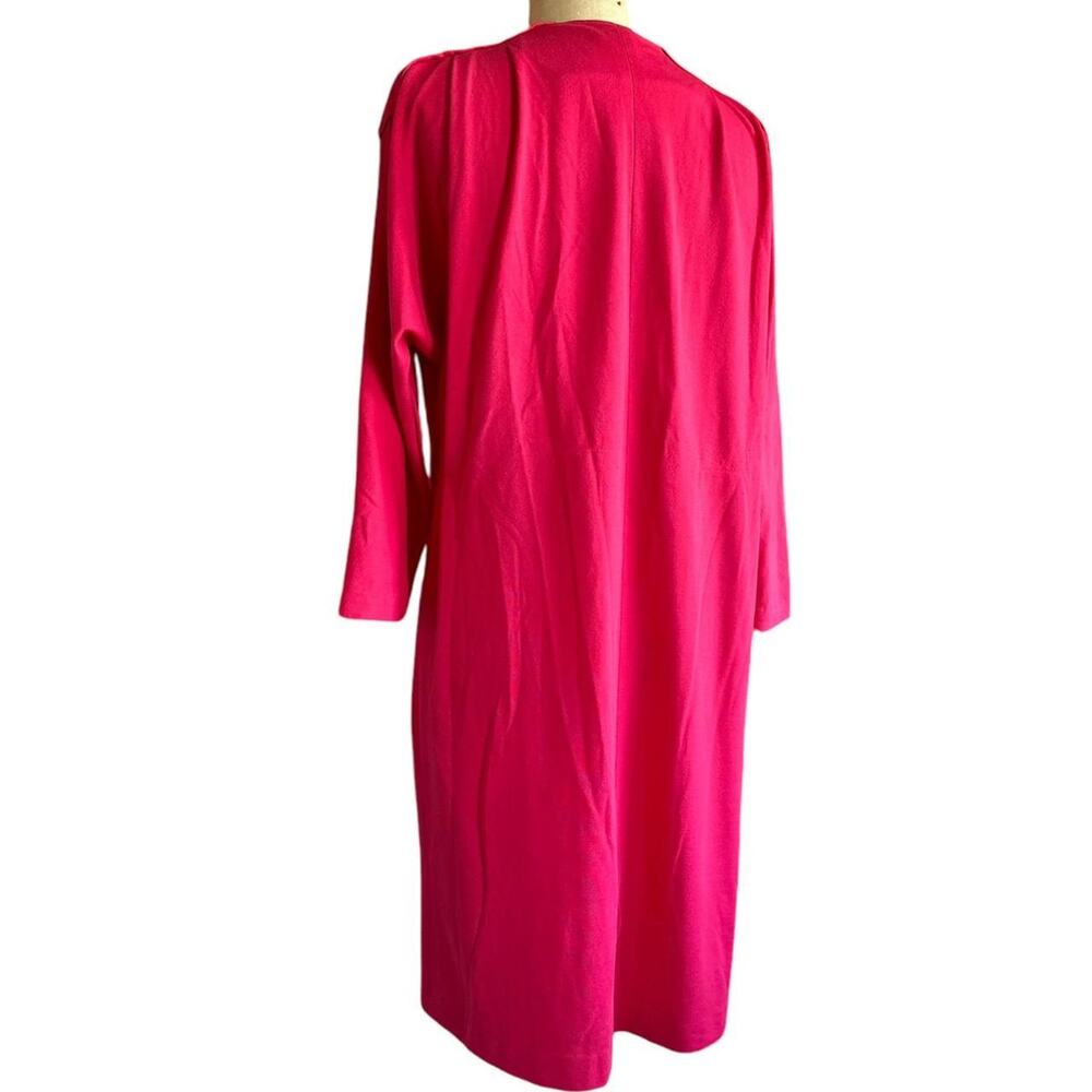 Vintage Womens Dress Sie Medium Petite Pink Long Sleeve Modest Classic - Picture 5 of 7